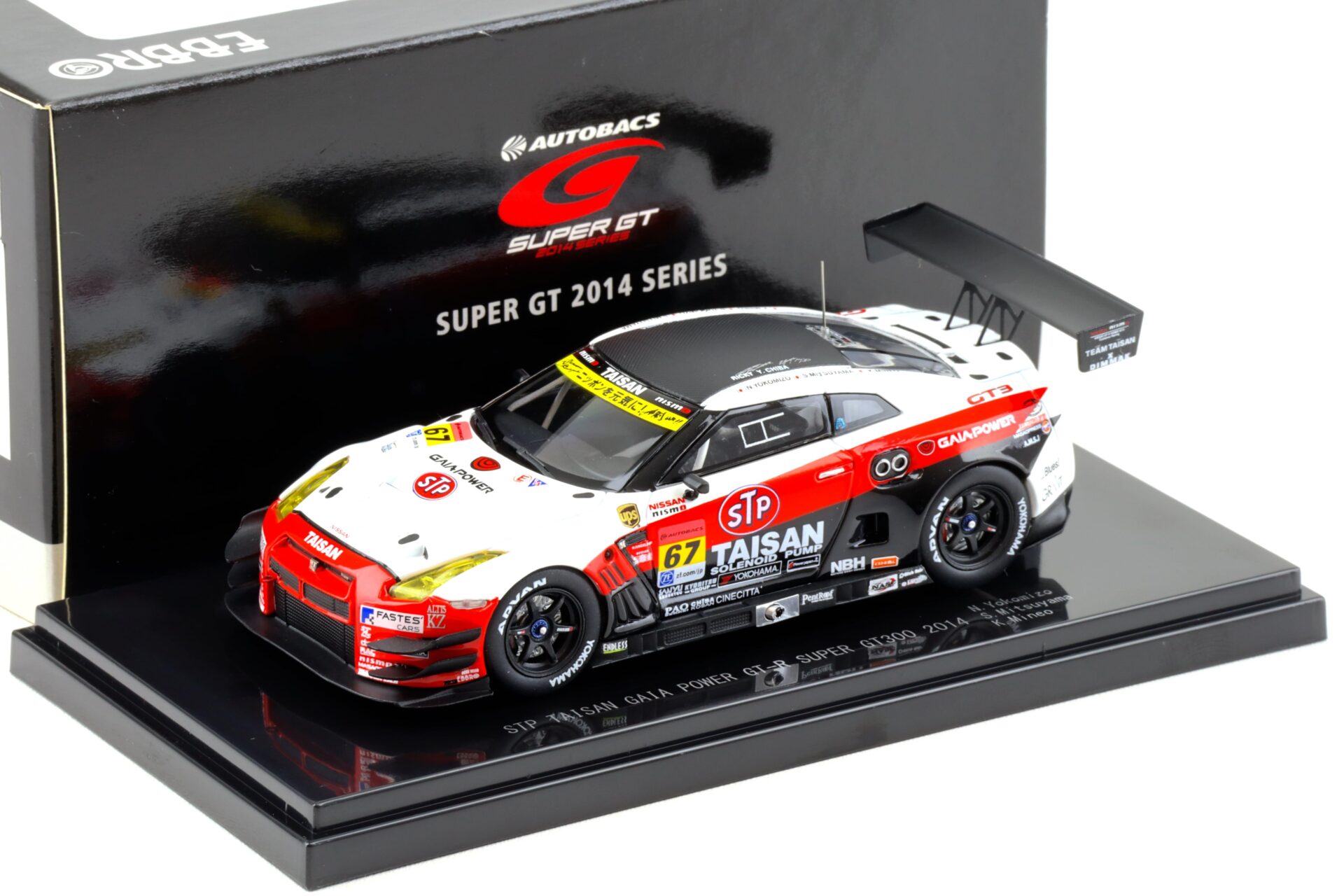 1:43 Ebbro Nissan GT-R R35 Super GT300 STP TAISAN GAIA POWER 2014 #67