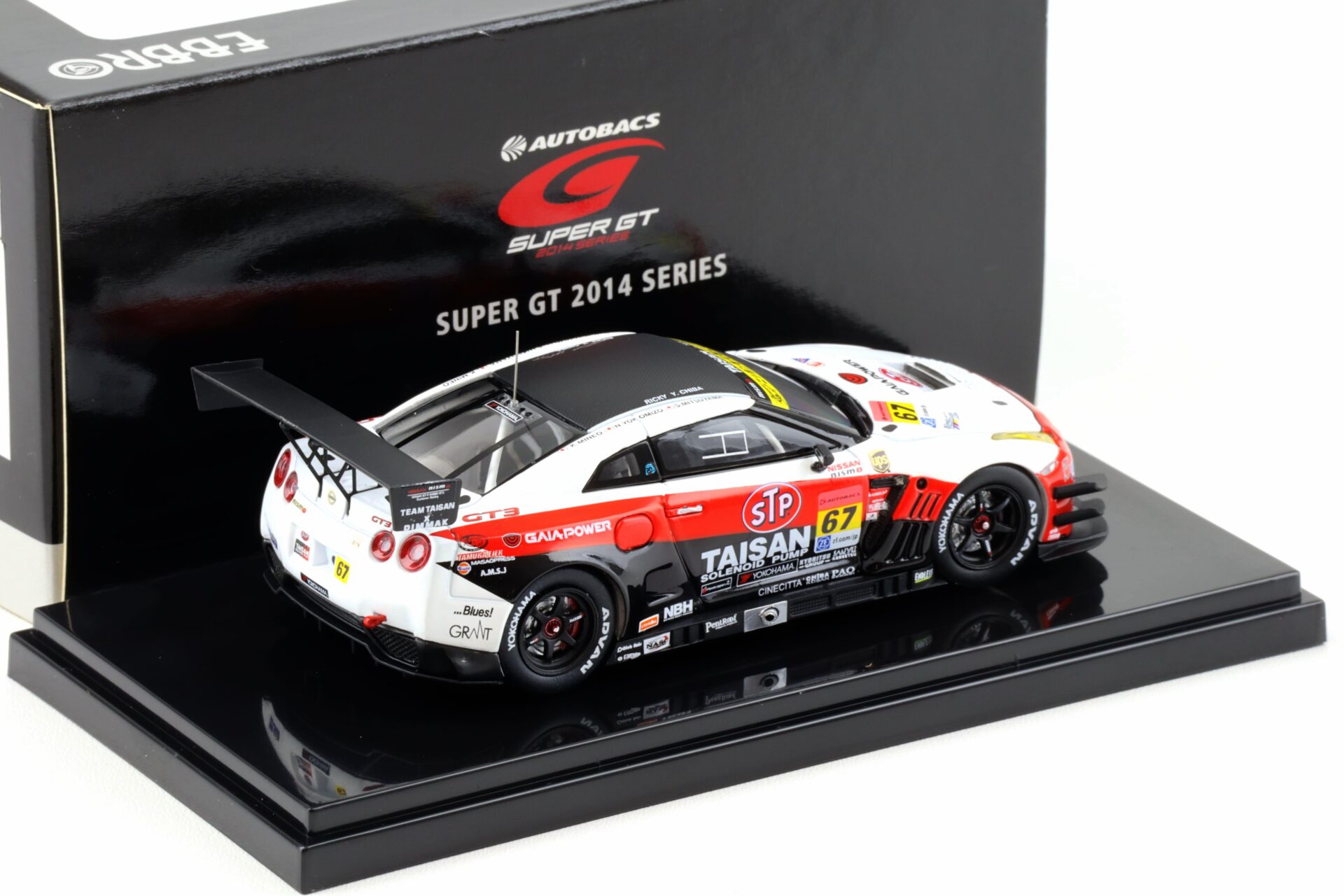 1:43 Ebbro Nissan GT-R R35 Super GT300 STP TAISAN GAIA POWER 2014 #67