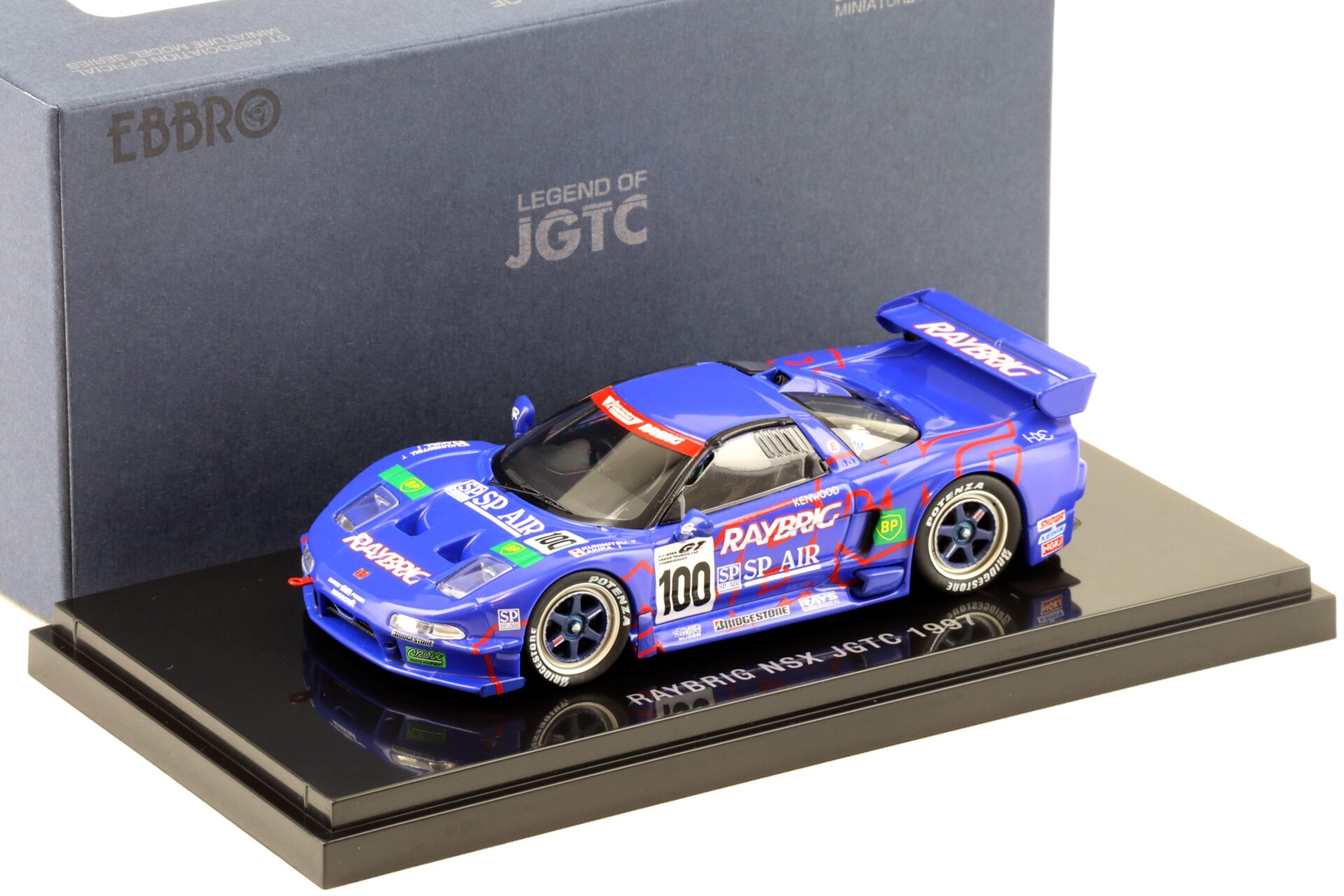 1:43 Ebbro Honda NSX RAYBRIG NSX #100 JGTC 1997 blue Kunimitsu/ Akira