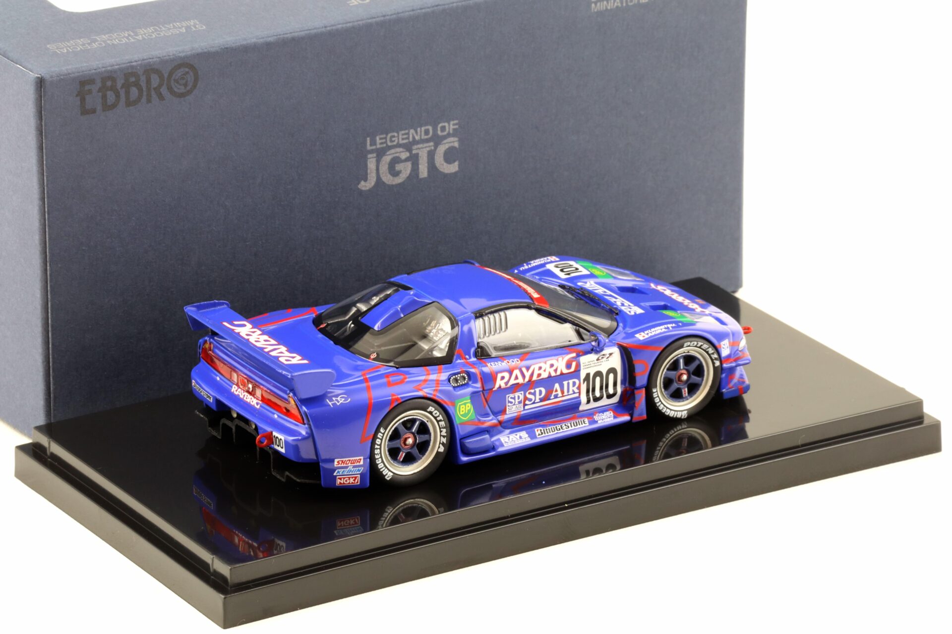 1:43 Ebbro Honda NSX RAYBRIG NSX #100 JGTC 1997 blue Kunimitsu/ Akira