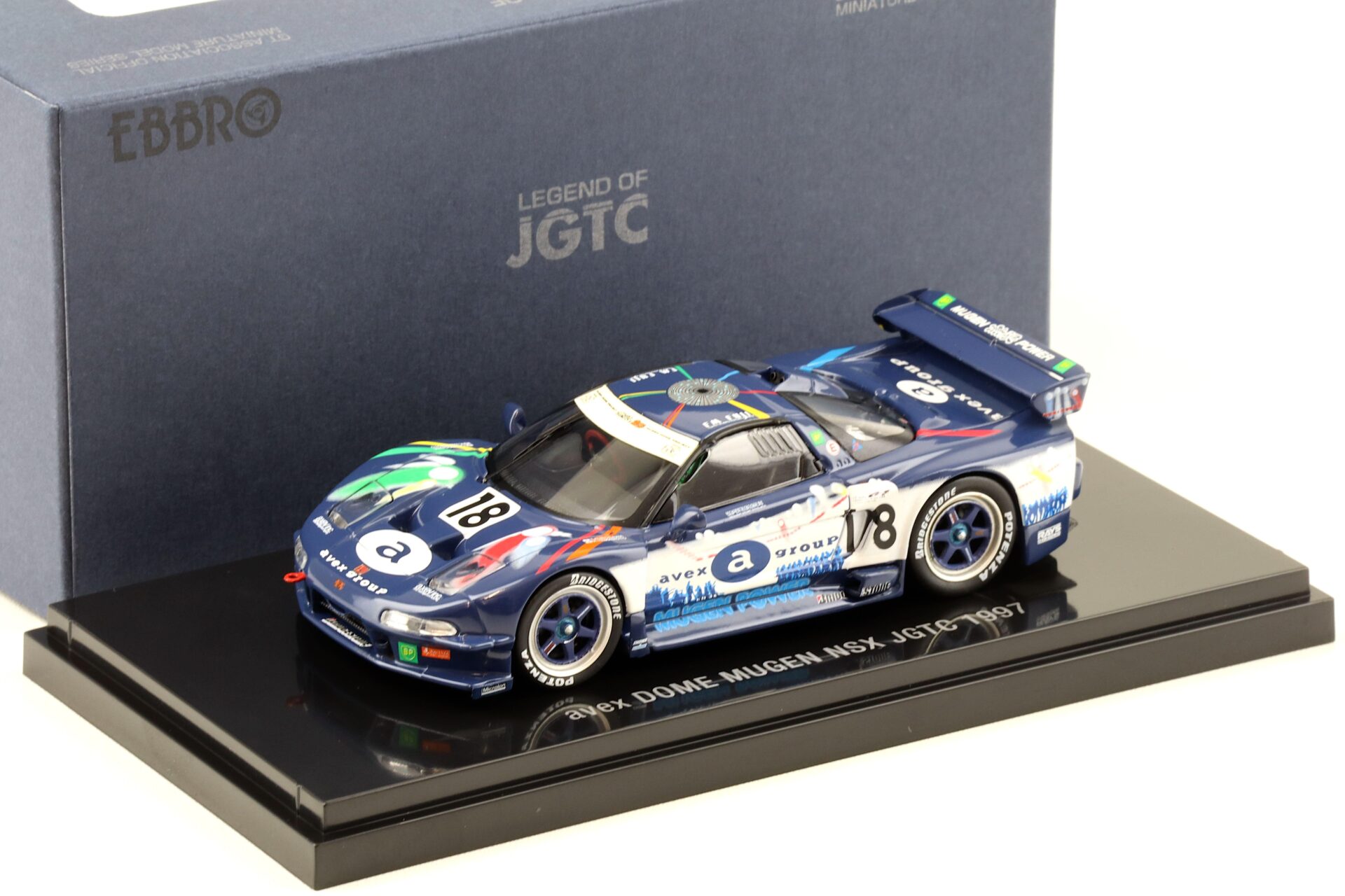 1:43 Ebbro Honda NSX avex DOME MUGEN NSX #18 JGTC 1997 Kurosawa/Yamamoto