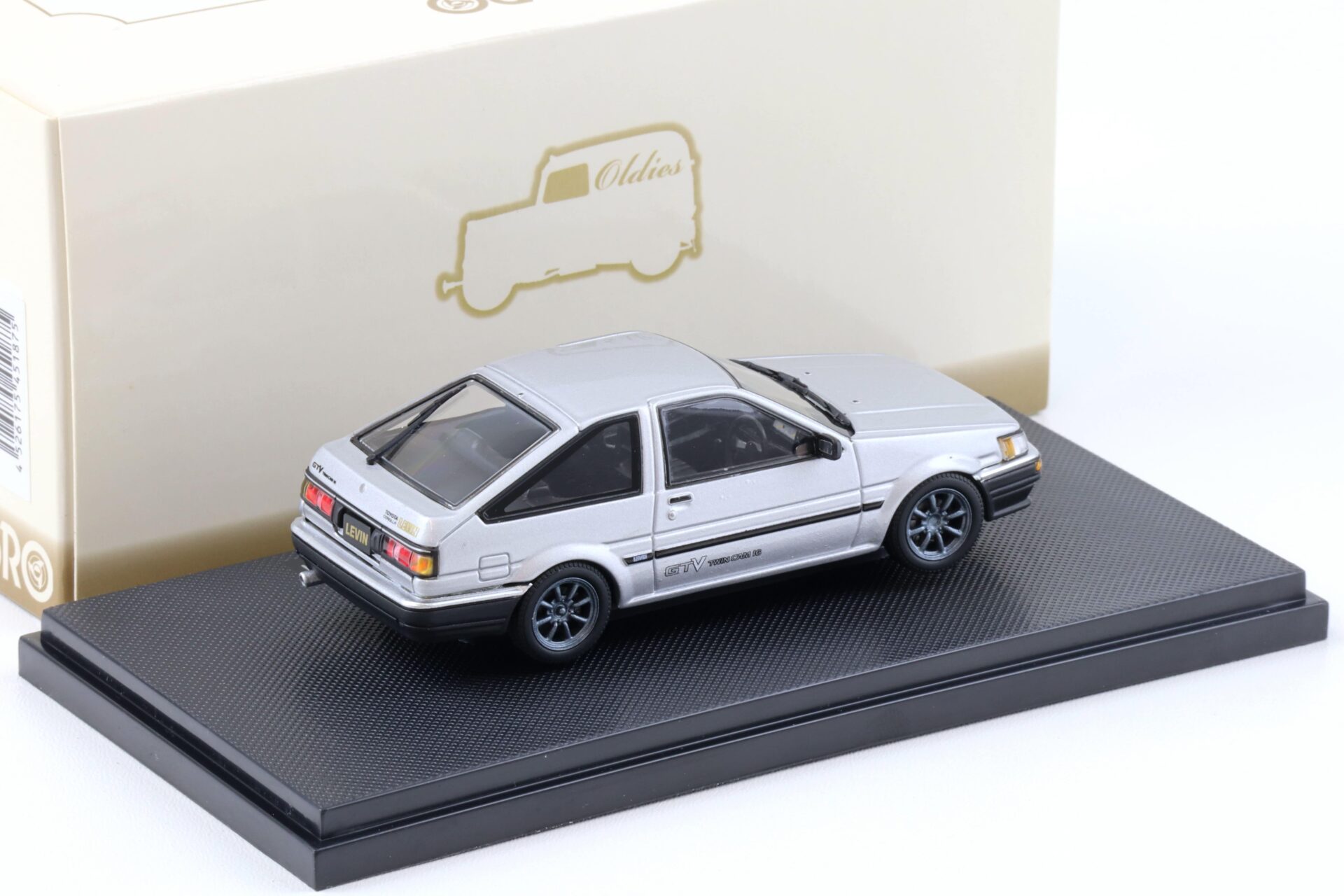 1:43 Ebbro Toyota Corolla Levin 1600 GTV with alloy wheel silver
