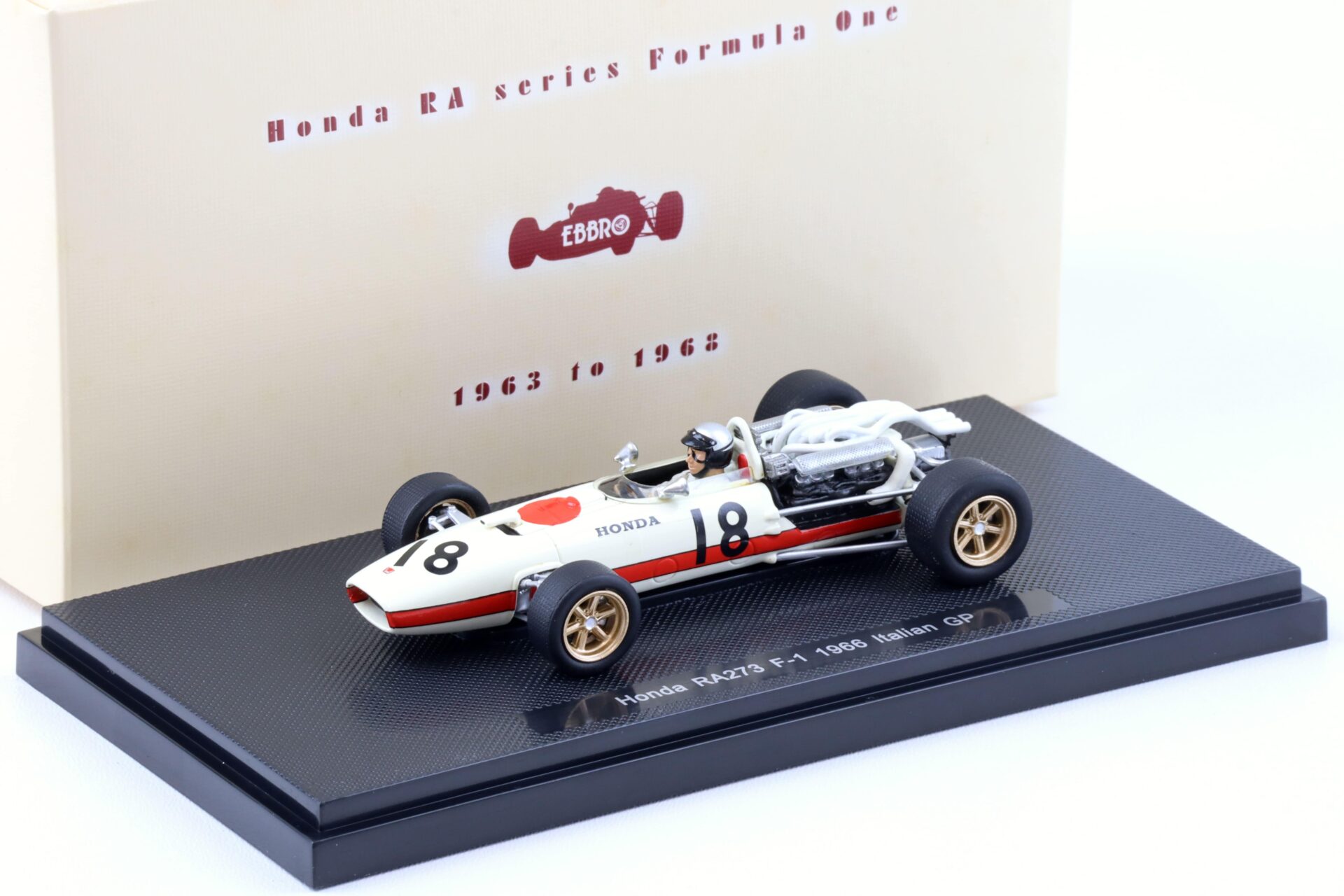1:43 Ebbro Honda F-1 RA273 Italy GP 1966 R.Ginther #18