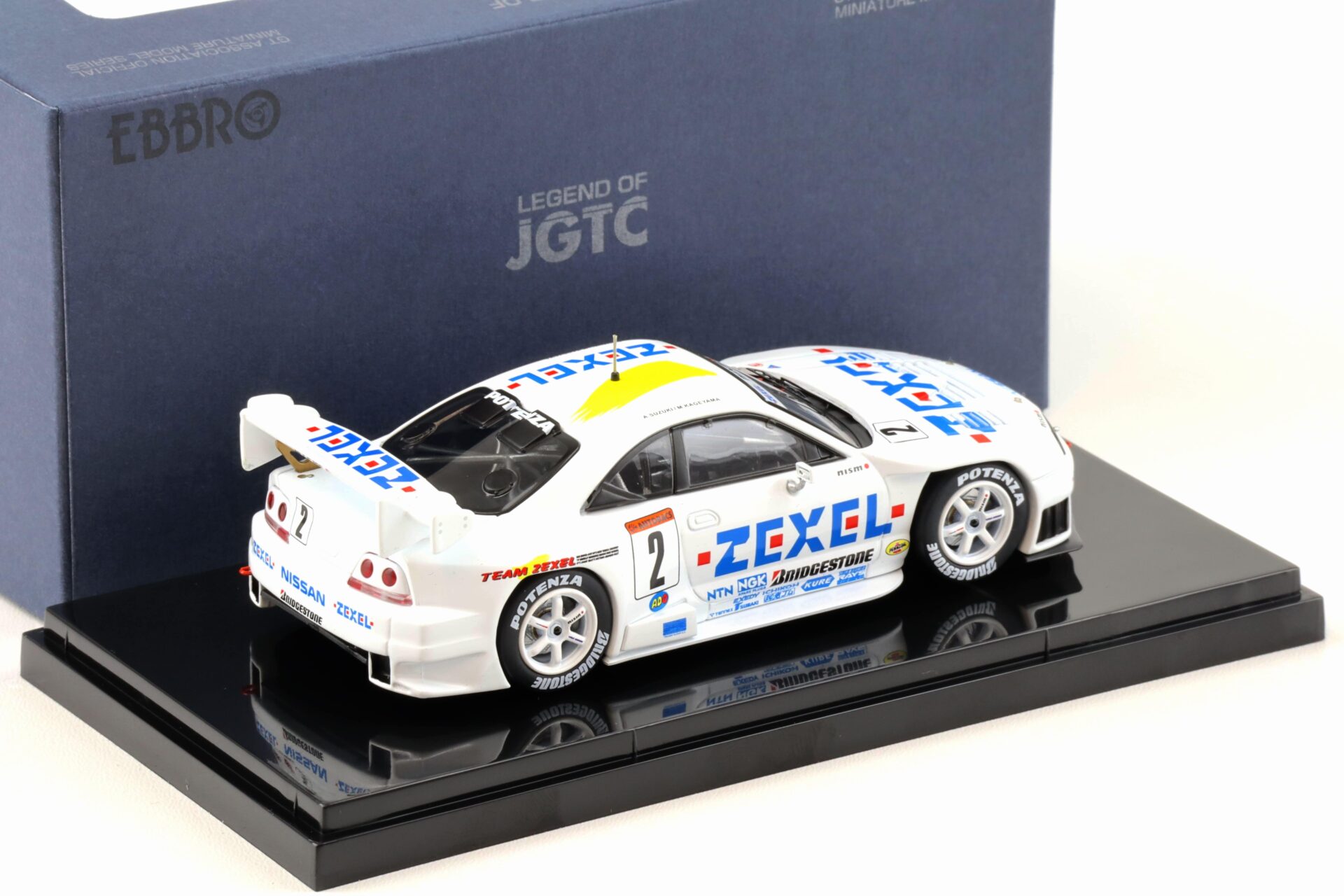 1:43 Ebbro Nissan Skyline R33 ZEXEL Skyline #2 JGTC 1998 white