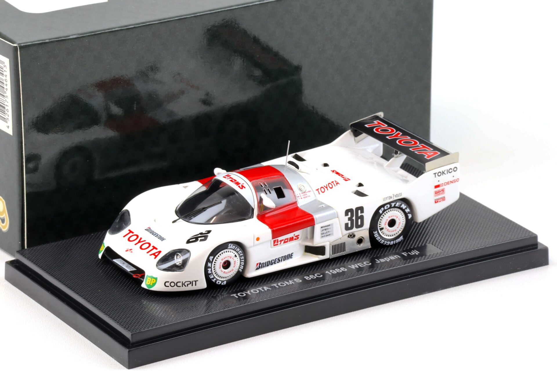 1:43 Ebbro Toyota TOM´S 86C WEC Japan 1986 Fuji Nakajima/Lees/Sekiya #36