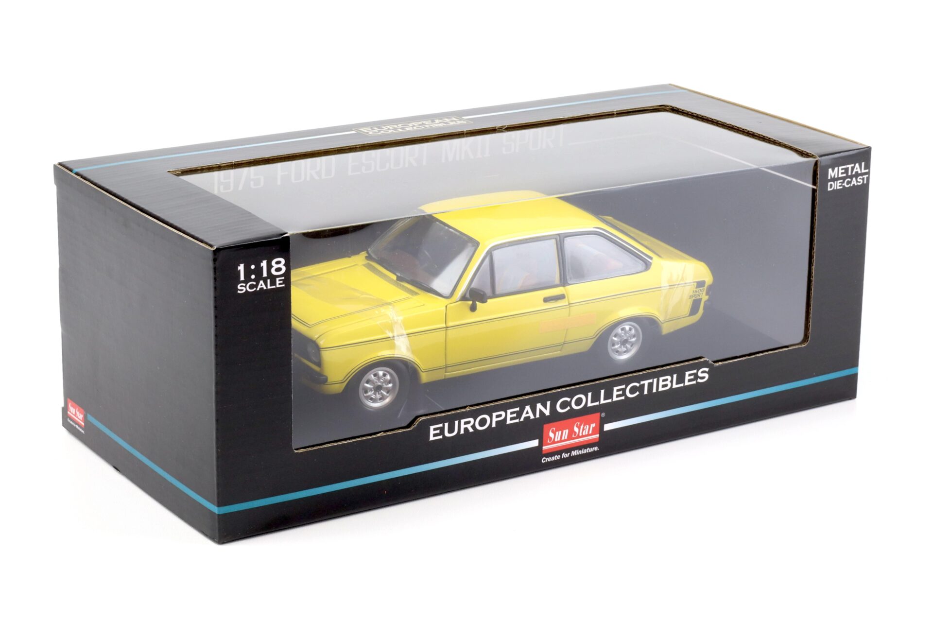 1:18 Sun Star Ford Escort MKII Sport 1975 Signal yellow
