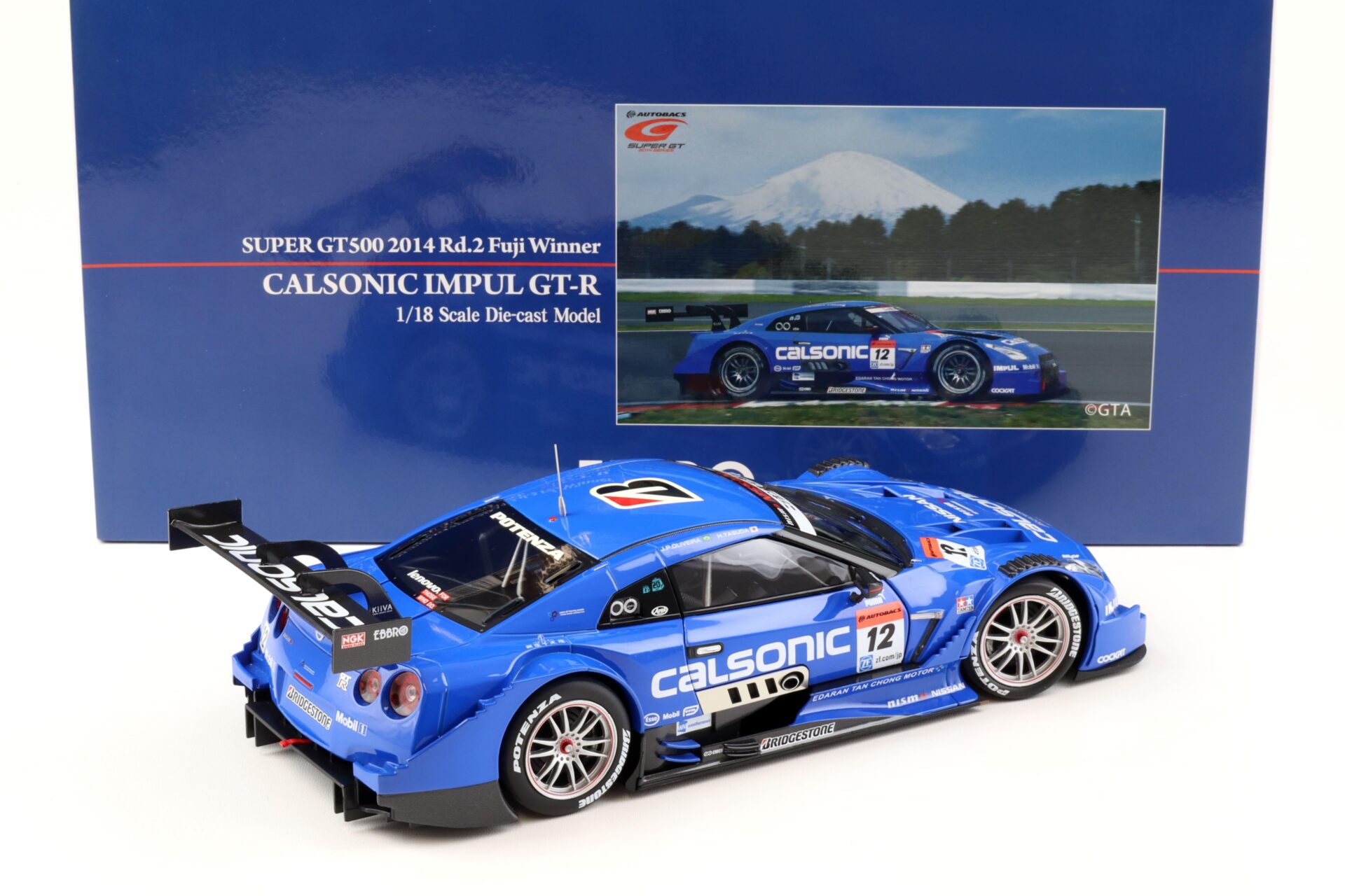 1:18 Ebbro Nissan GT-R Super GT500 2014 Rd.2 Fuji Winner CALSONIC IMPUL #12