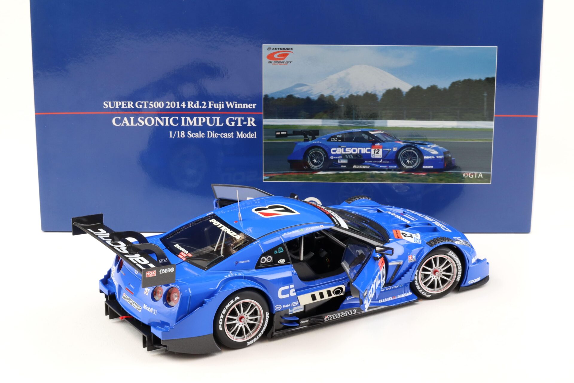 1:18 Ebbro Nissan GT-R Super GT500 2014 Rd.2 Fuji Winner CALSONIC IMPUL #12