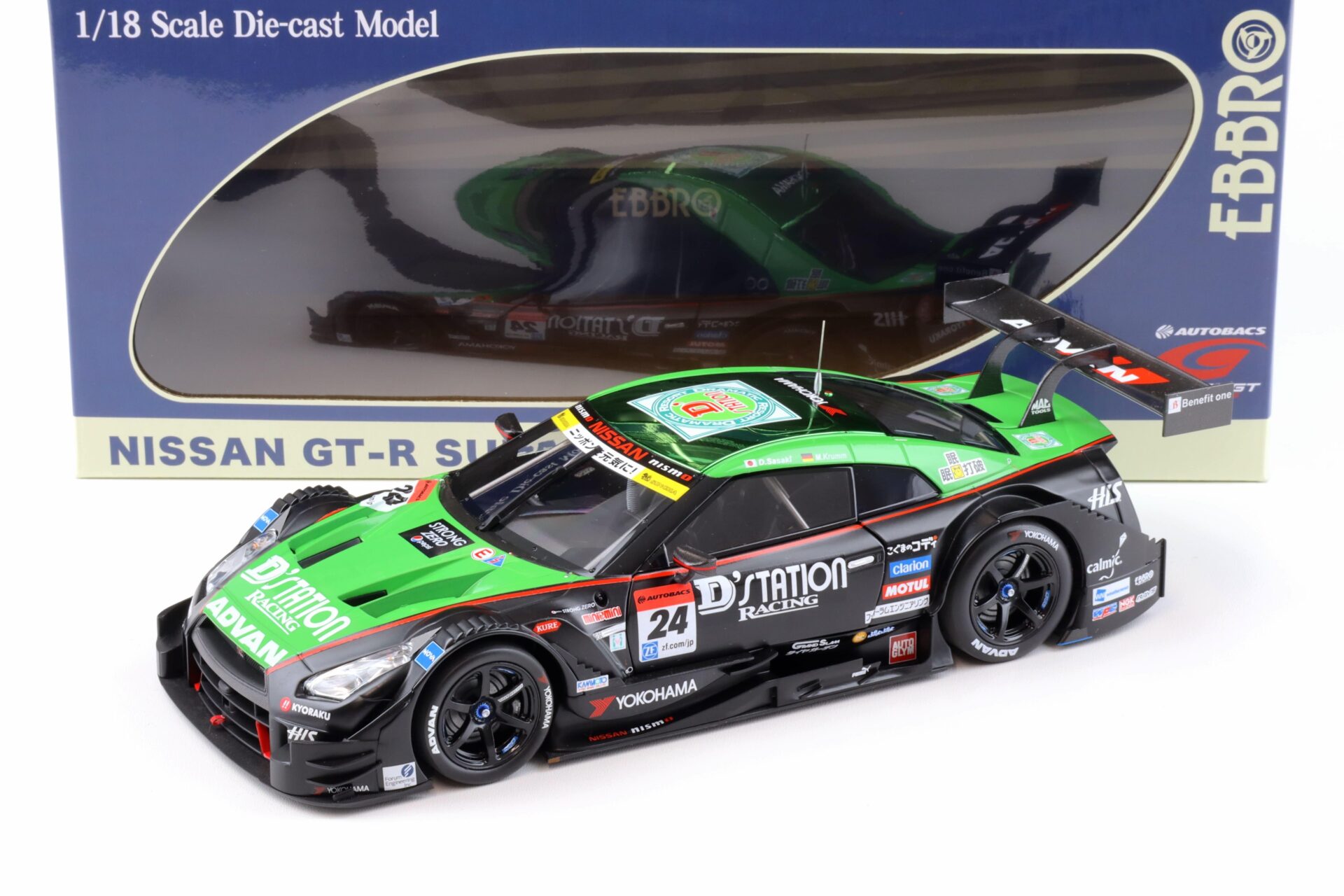 1:18 Ebbro Nissan GT-R Super GT500 2015 Rd.4 Fuji Winner DÂ´station ADVAN #24