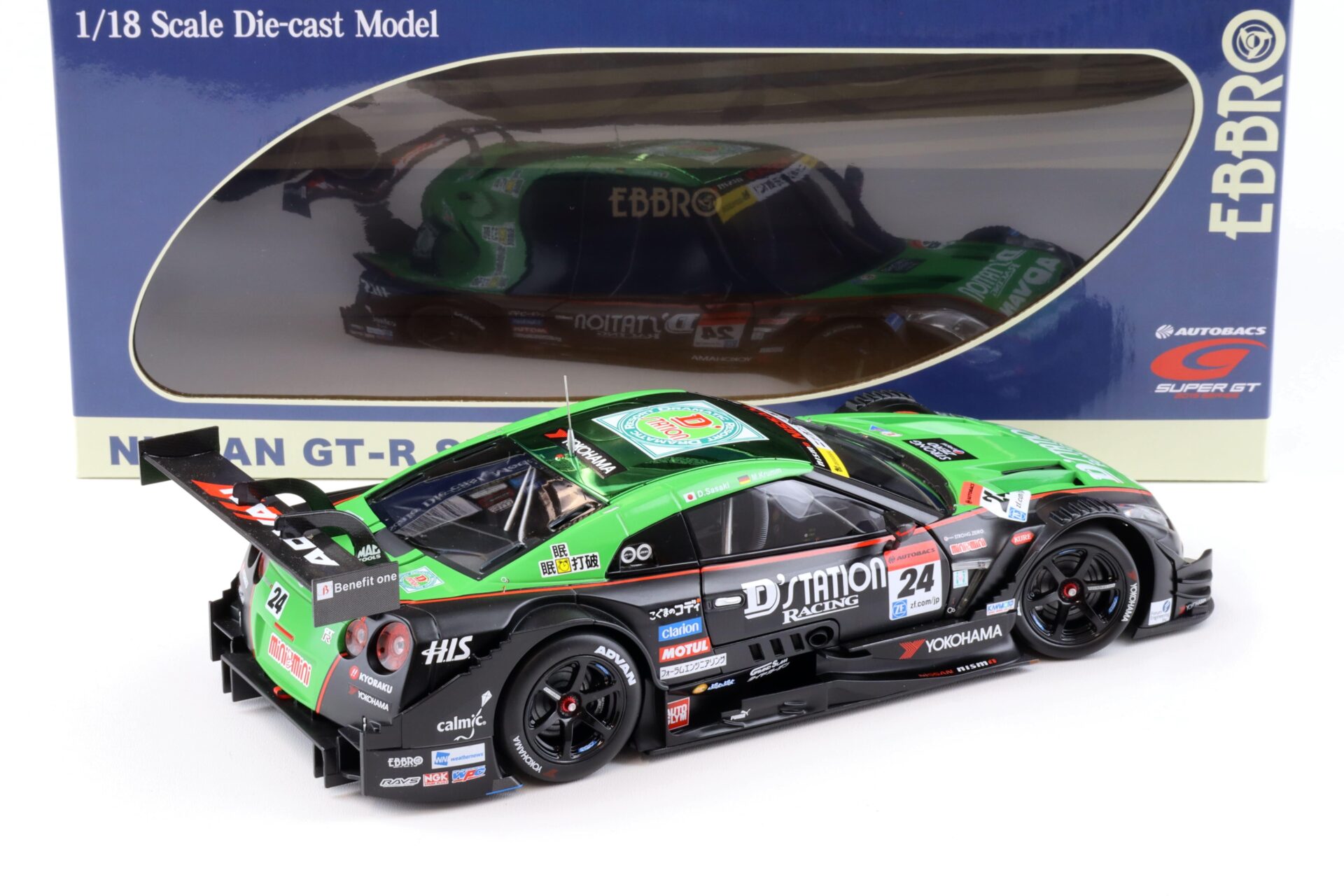 1:18 Ebbro Nissan GT-R Super GT500 2015 Rd.4 Fuji Winner D´station ADVAN #24
