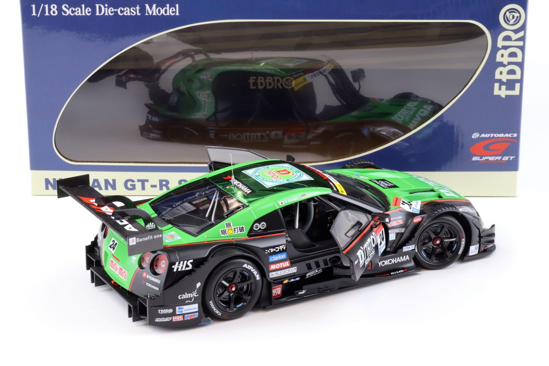 1:18 Ebbro Nissan GT-R Super GT500 2015 Rd.4 Fuji Winner D´station ADVAN #24