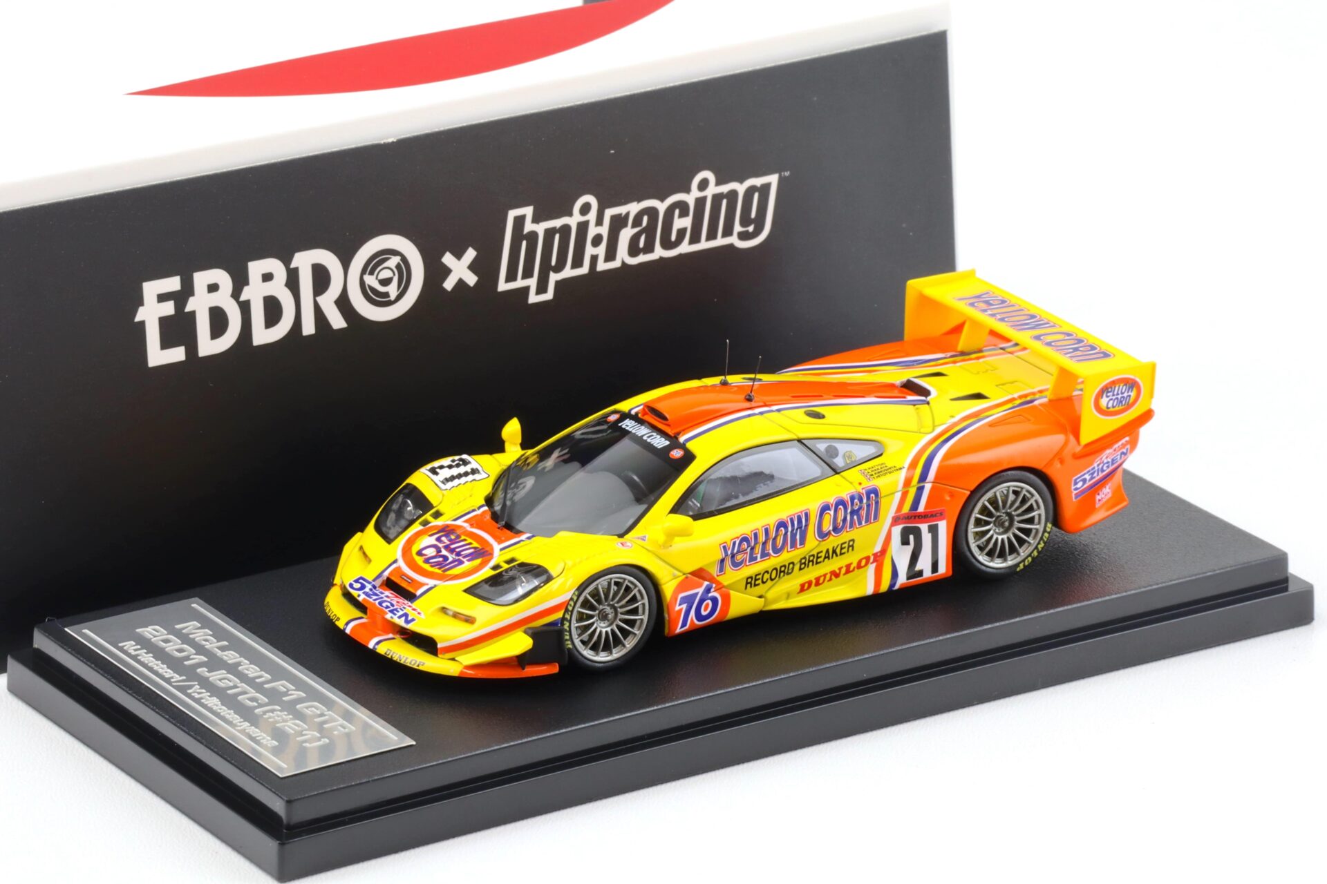 1:43 Ebbro x HPI Racing McLaren F1 GTR 2001 JGTC #21 Hattori/ Hitotsuyama