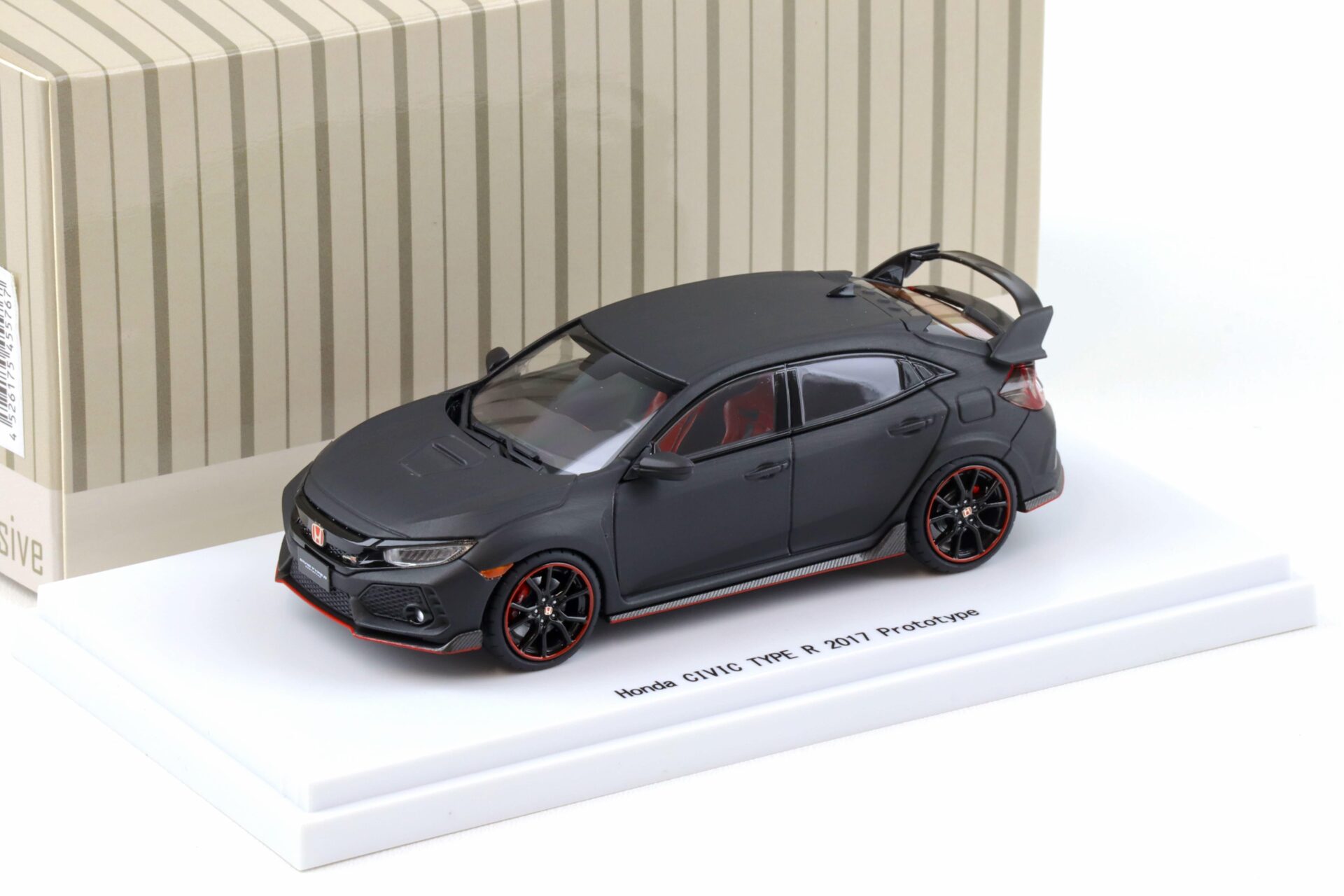 1:43 Ebbro SHOP EXCLUSIVE Honda Civic Type R 2017 Prototype matt black