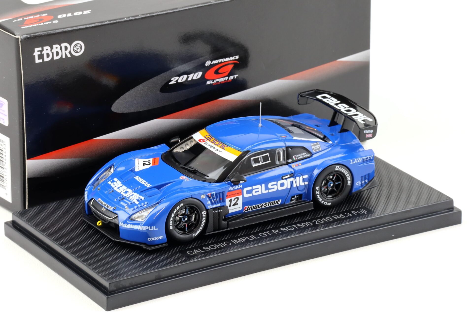 1:43 Ebbro Nissan GT-R Super GT500 Calsonic Impul 2010 Rd.3 Fuji #12 Matsuda