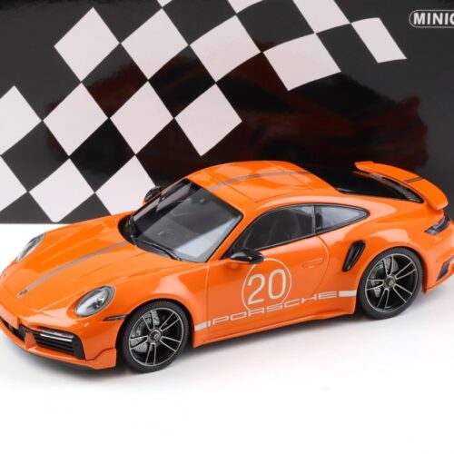 1:18 Minichamps Porsche 911 (992) Turbo S Coupe Sport Design orange 2021