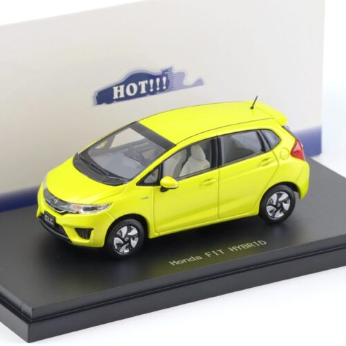 1:43 Ebbro Honda Fit Hybrid 2010 Attract yellow pearl