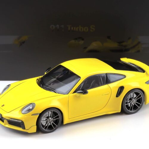 1:18 Minichamps Porsche 911 (992) Turbo S Coupe Sport Design 2021 yellow