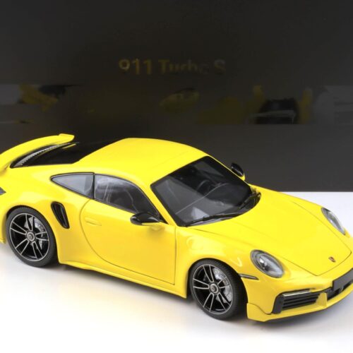 1:18 Minichamps Porsche 911 (992) Turbo S Coupe Sport Design 2021 yellow