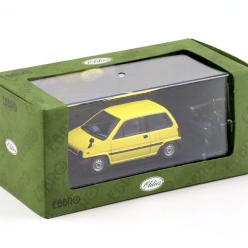 1:43 Ebbro Honda City 1981 yellow with Motocompo