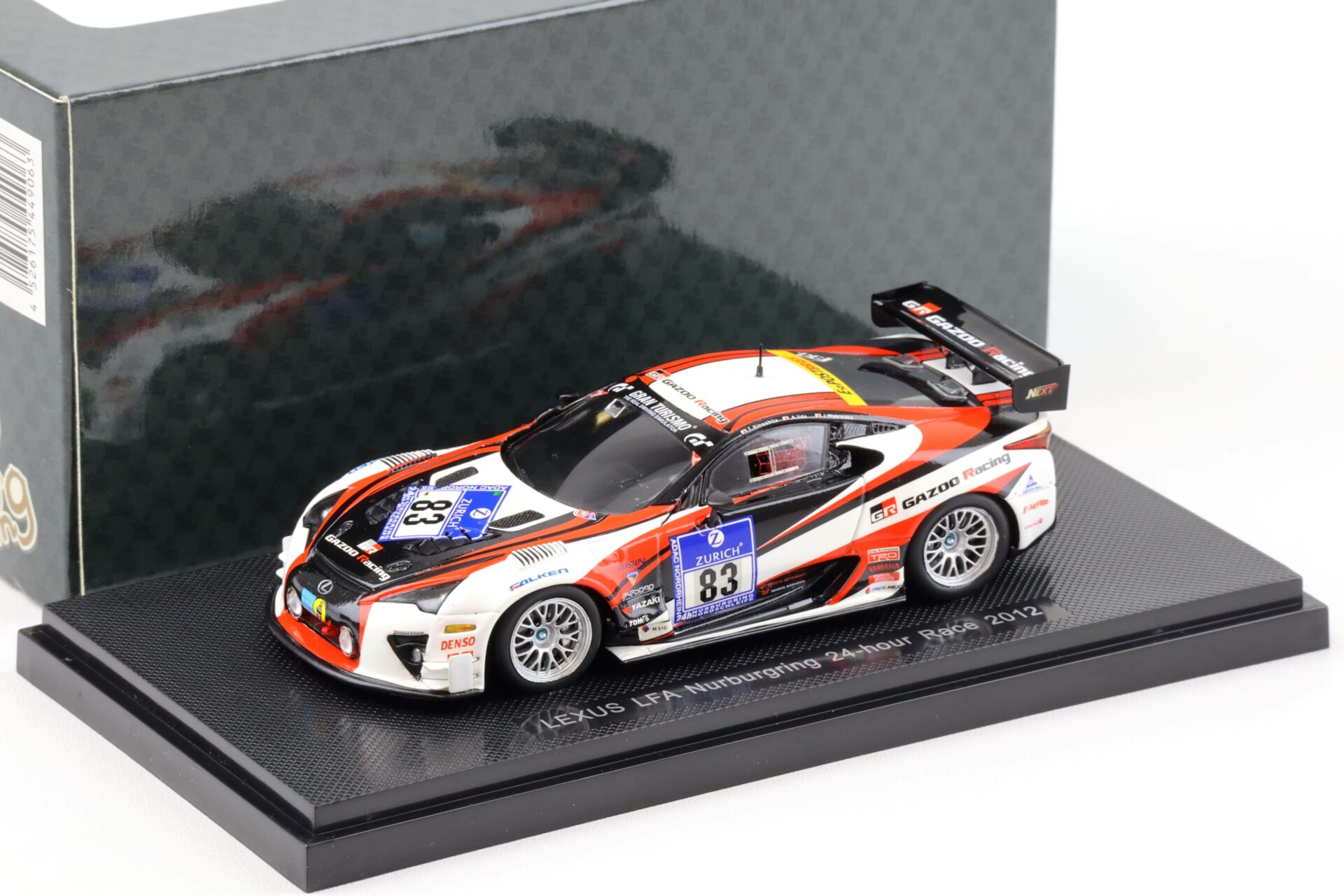 1:43 Ebbro Lexus LFA Nürburgring 24h Race 2012 #83 Gazoo Racing Kinoshita