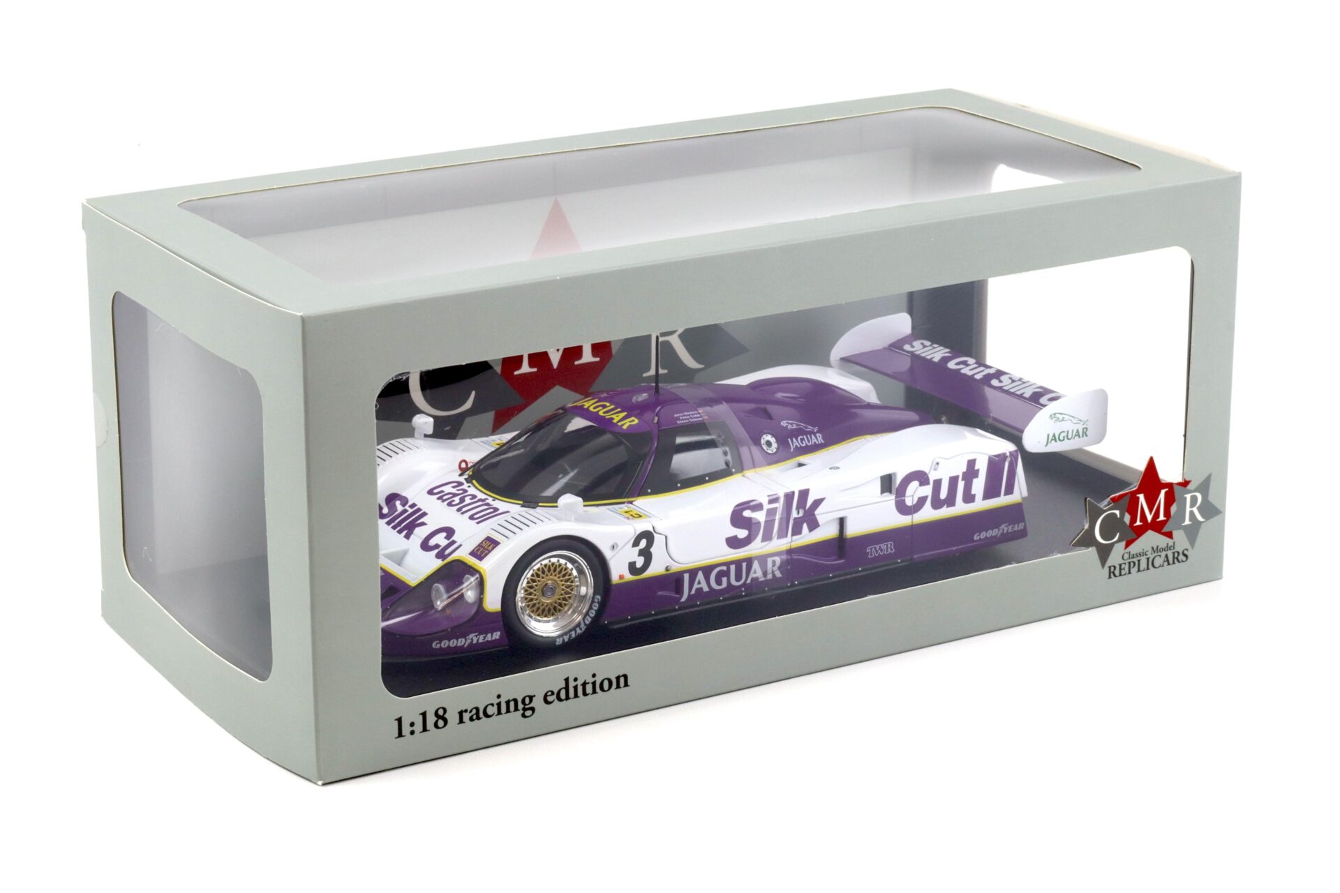1:18 CMR Jaguar XJR-12 #3 Winner 24h Le Mans 1990 Silk Cut Nielsen, Cobb, Brundle
