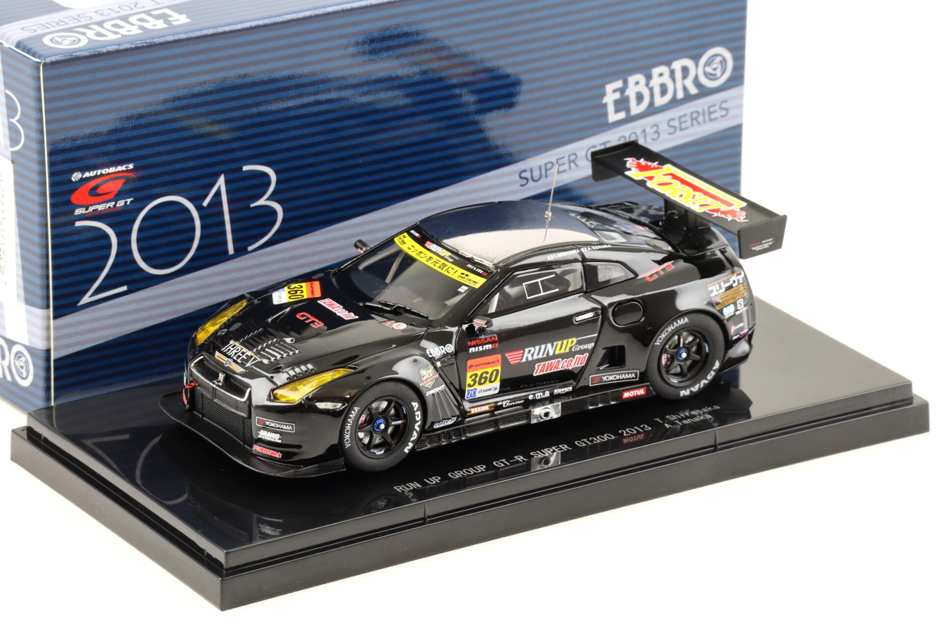 1:43 Ebbro Nissan GT-R Super GT300 RUN UP GROUP GT-R 2013 #360 Shirasaka/ Tanaka