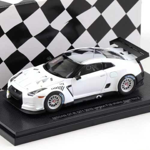 1:43 Ebbro Nissan GT-R GT1 2010 Fuji shake down #2 plain white