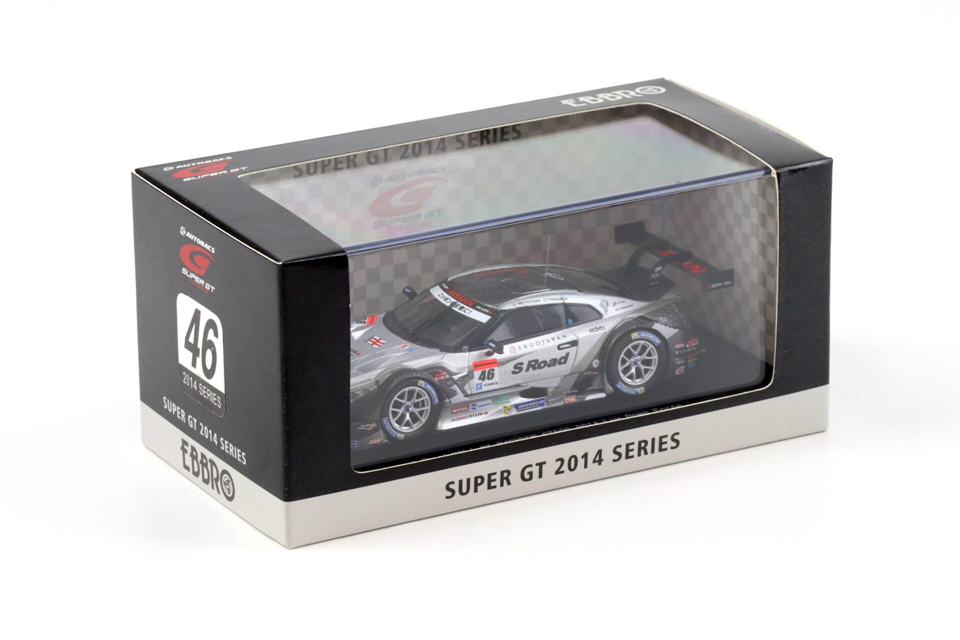 1:43 Ebbro Nissan GT-R Super GT500 S Road MOLA GT-R 2014 #46 Rd.2 Fuji