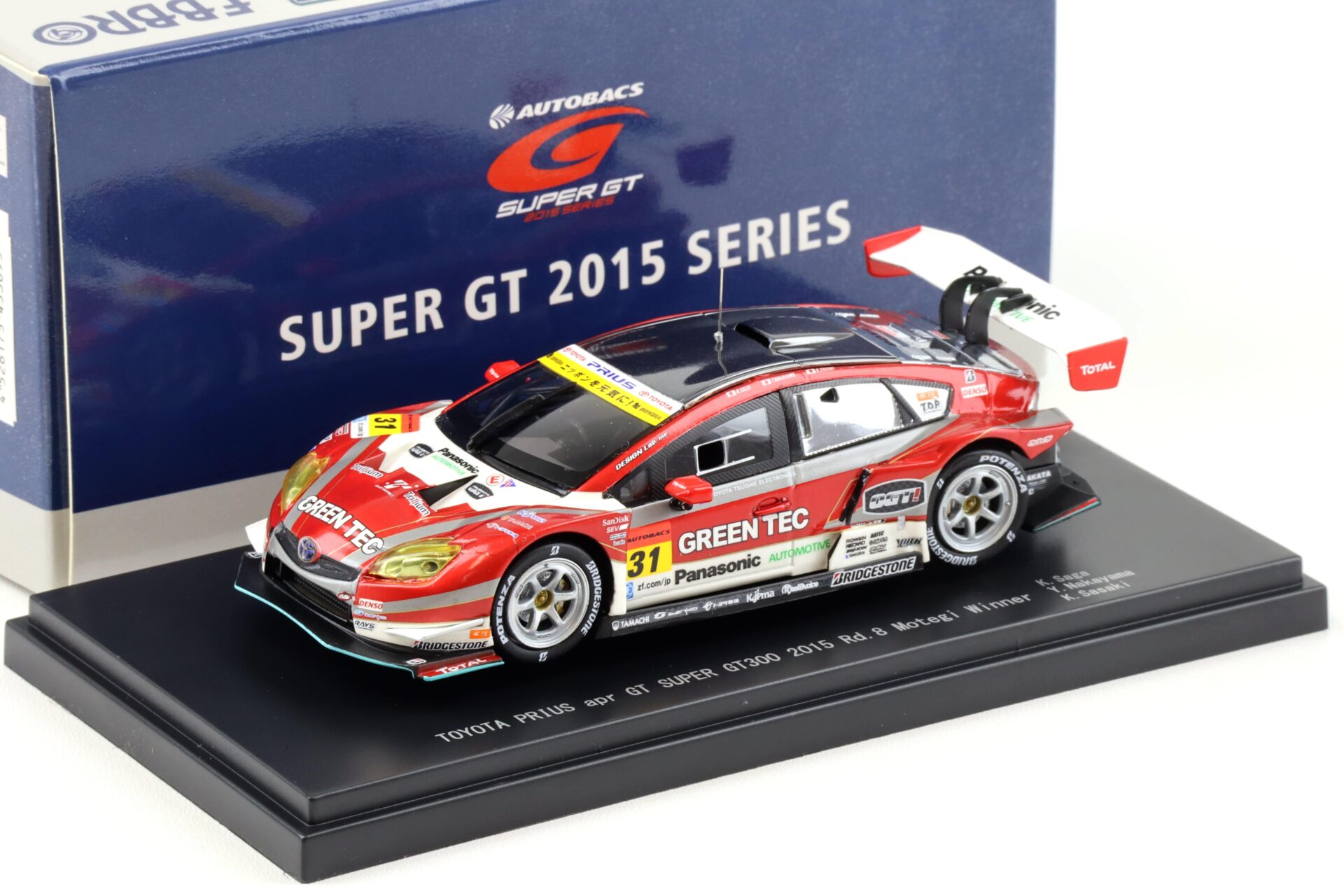 1:43 Ebbro Toyota Prius apr GT Super GT300 Rd.8 Motegi Winner #31 Saga/ Nakayama