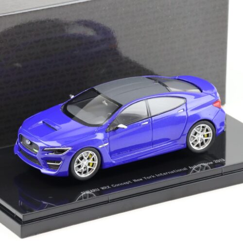 1:43 Ebbro Subaru WRX Concept 2013 New York Auto Show blue metallic
