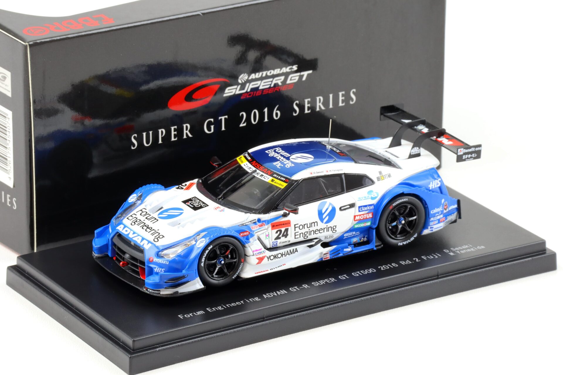 1:43 Ebbro Nissan GT-R Super GT500 Forum Engineering ADVAN 2016 #24 Rd.2 Fuji