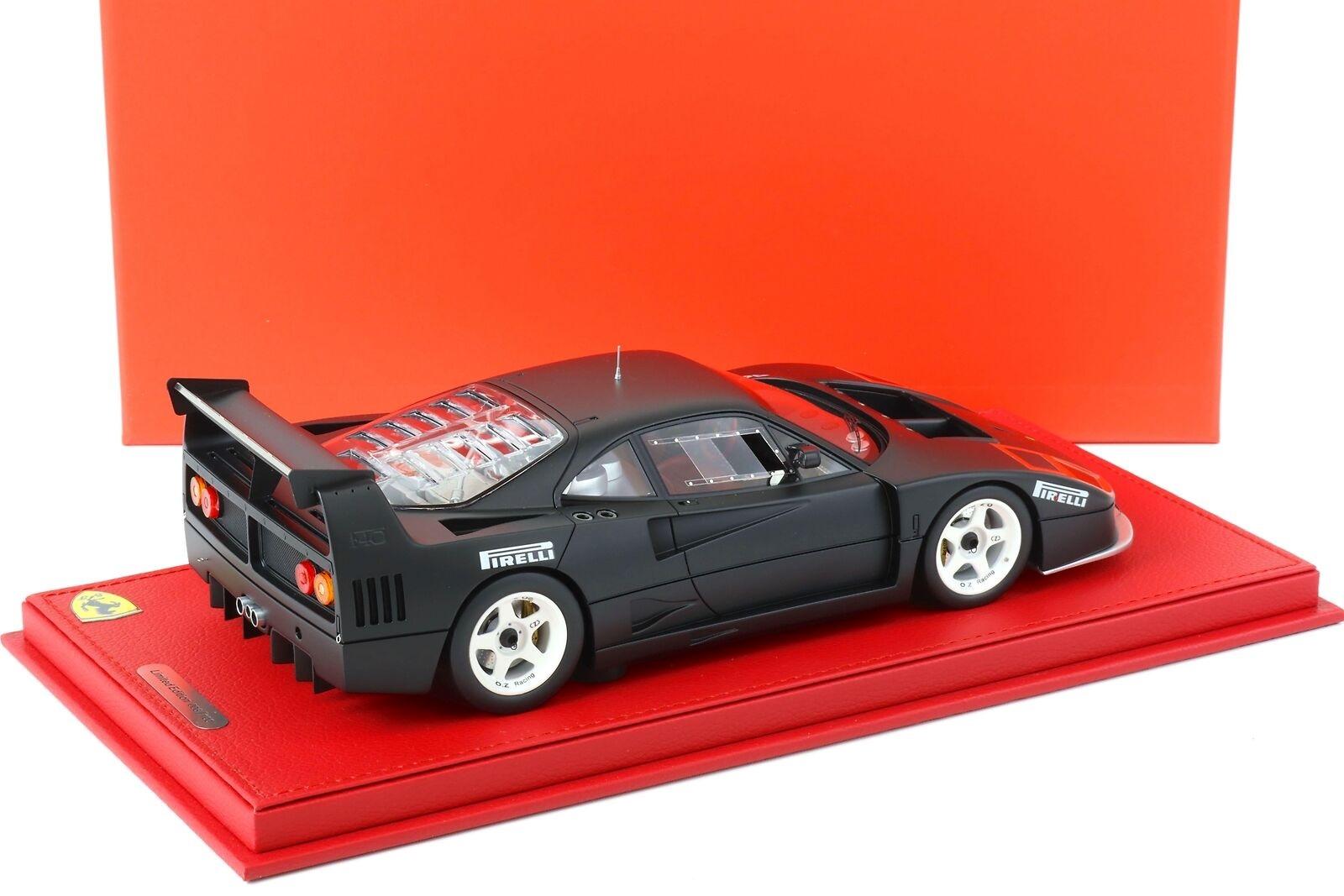 1:18 BBR Ferrari F40 LM Two Light Test Monza Version 1989 matt black - Limited 100 pcs.