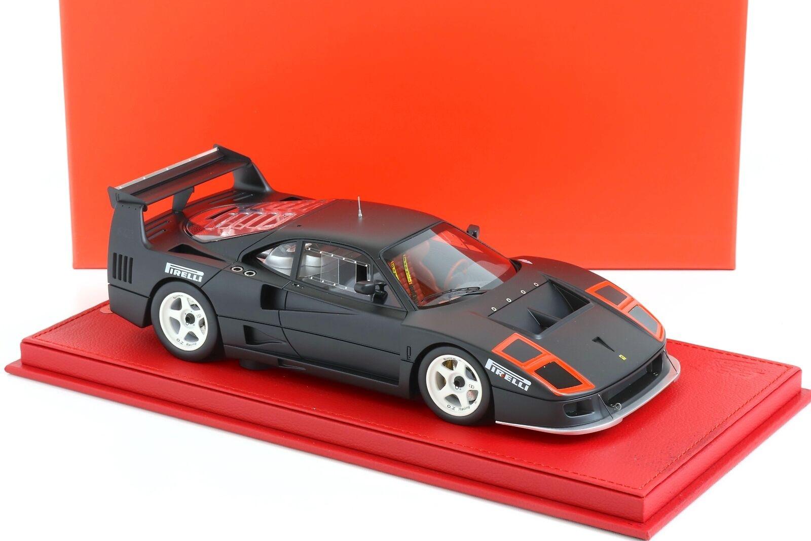1:18 BBR Ferrari F40 LM Two Light Test Monza Version 1989 matt black - Limited 100 pcs.