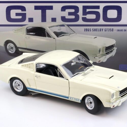 1:18 ACME 1965 Shelby GT350 Coupe SNAKE ON THE PLANE white/ blue