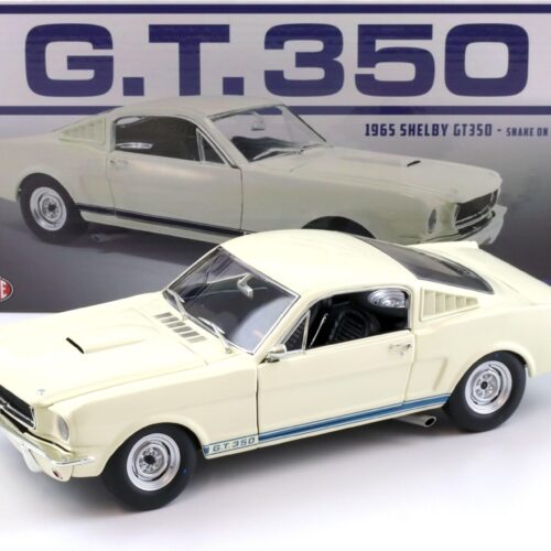 1:18 ACME 1965 Shelby GT350 Coupe SNAKE ON THE PLANE white/ blue
