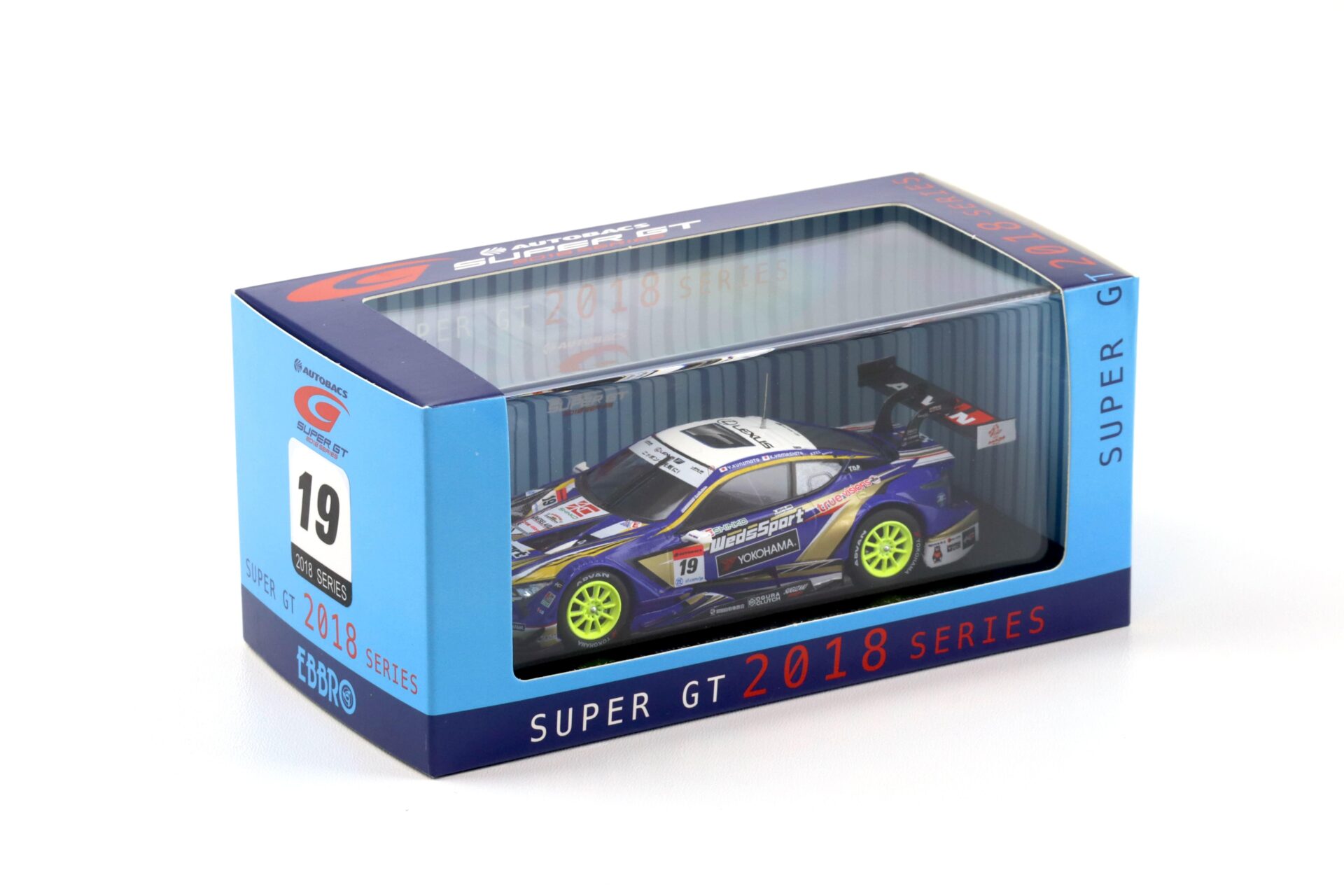 1:43 Ebbro Lexus LC500 Super GT500 #19 WedsSport ADVAN 2018 Kunimoto/ Yamashita