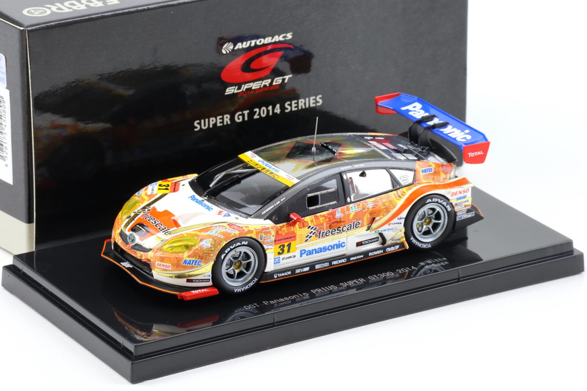 1:43 Ebbro Toyota Prius Super GT300 OGT Panasonic Prius 2014 #31 Nitta/ Saga