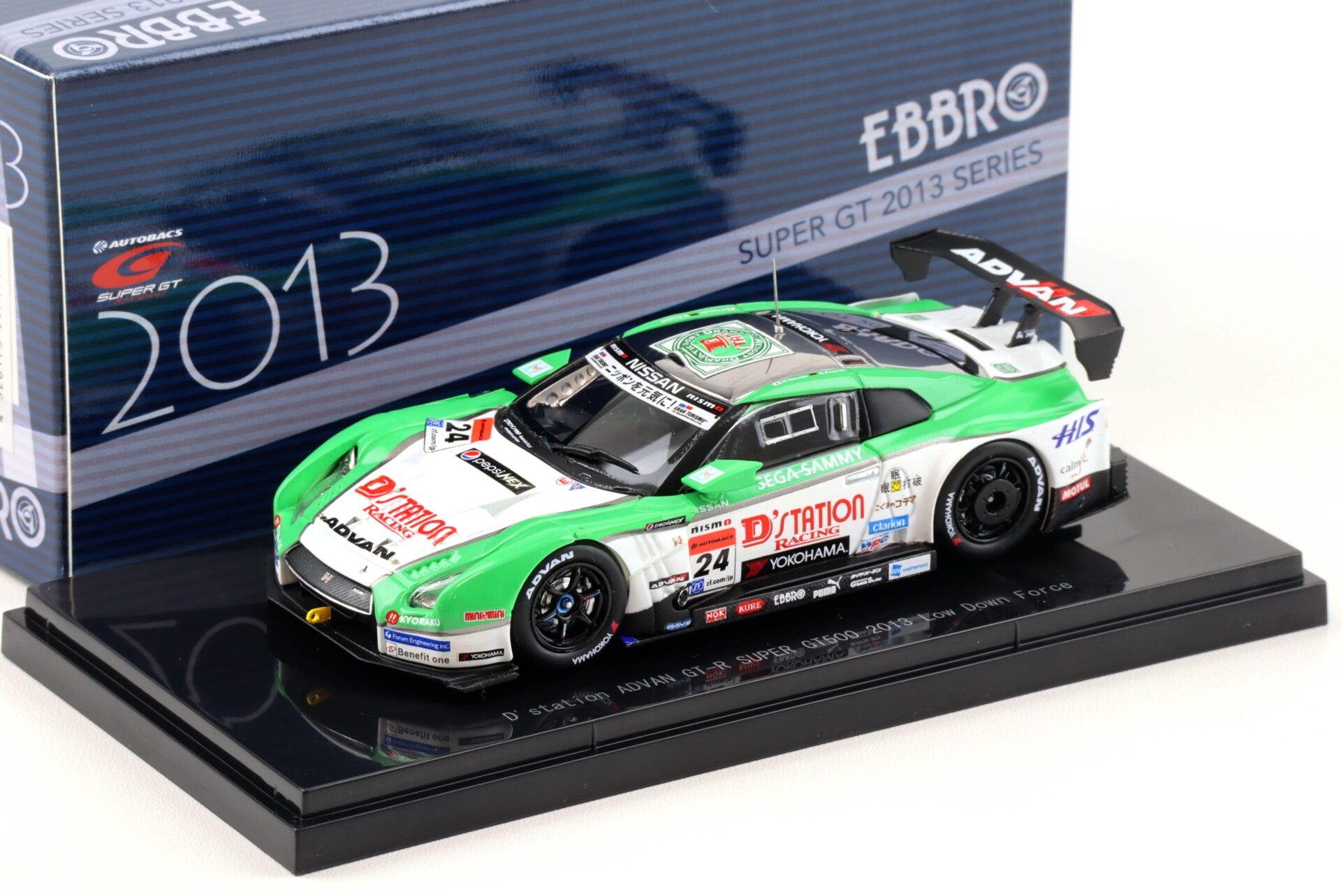 1:43 Ebbro Nissan GT-R Super GT500 D´station ADVAN GT-R LDF 2013 #24 Yasuda/ Krumm