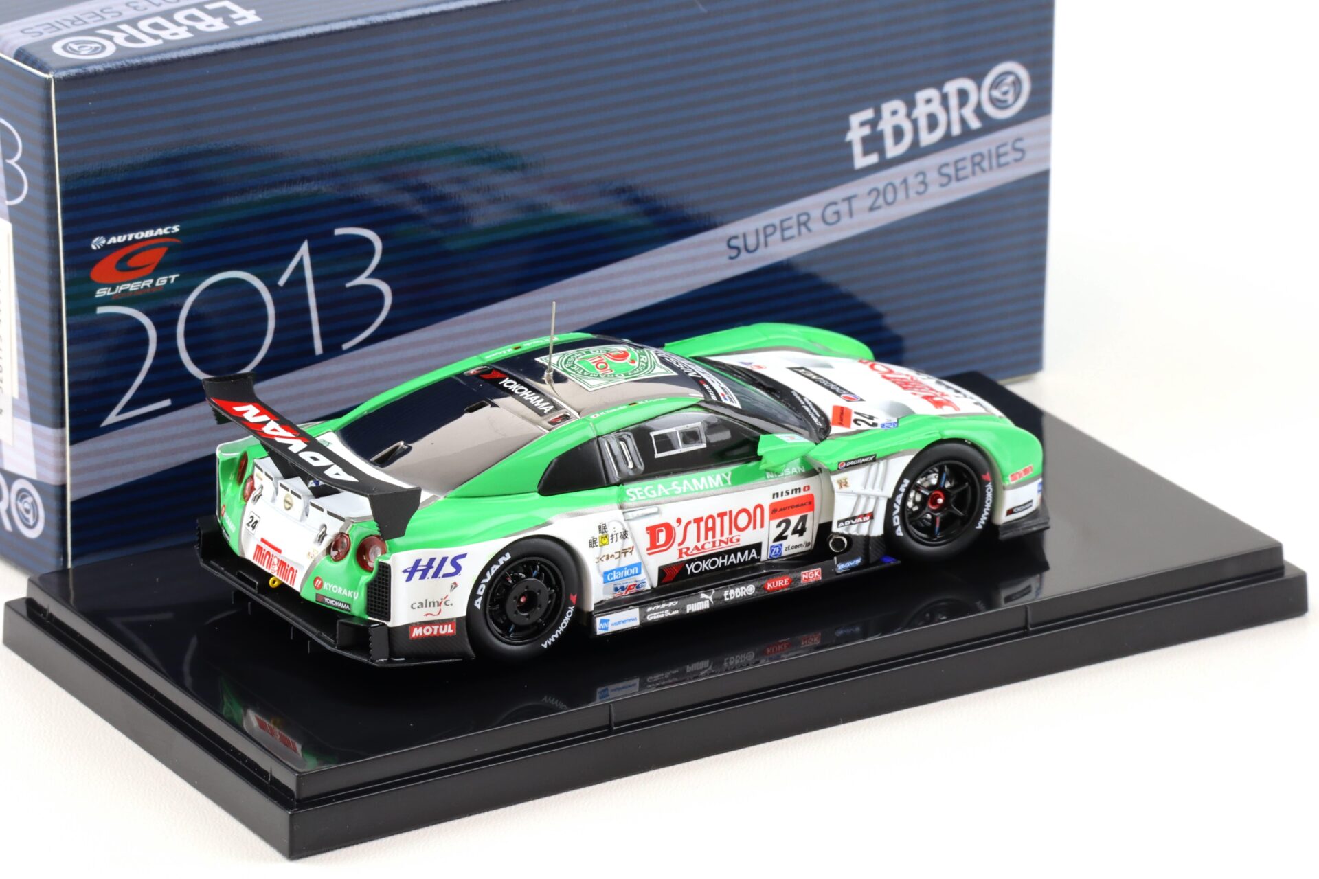 1:43 Ebbro Nissan GT-R Super GT500 D´station ADVAN GT-R LDF 2013 #24 Yasuda/ Krumm