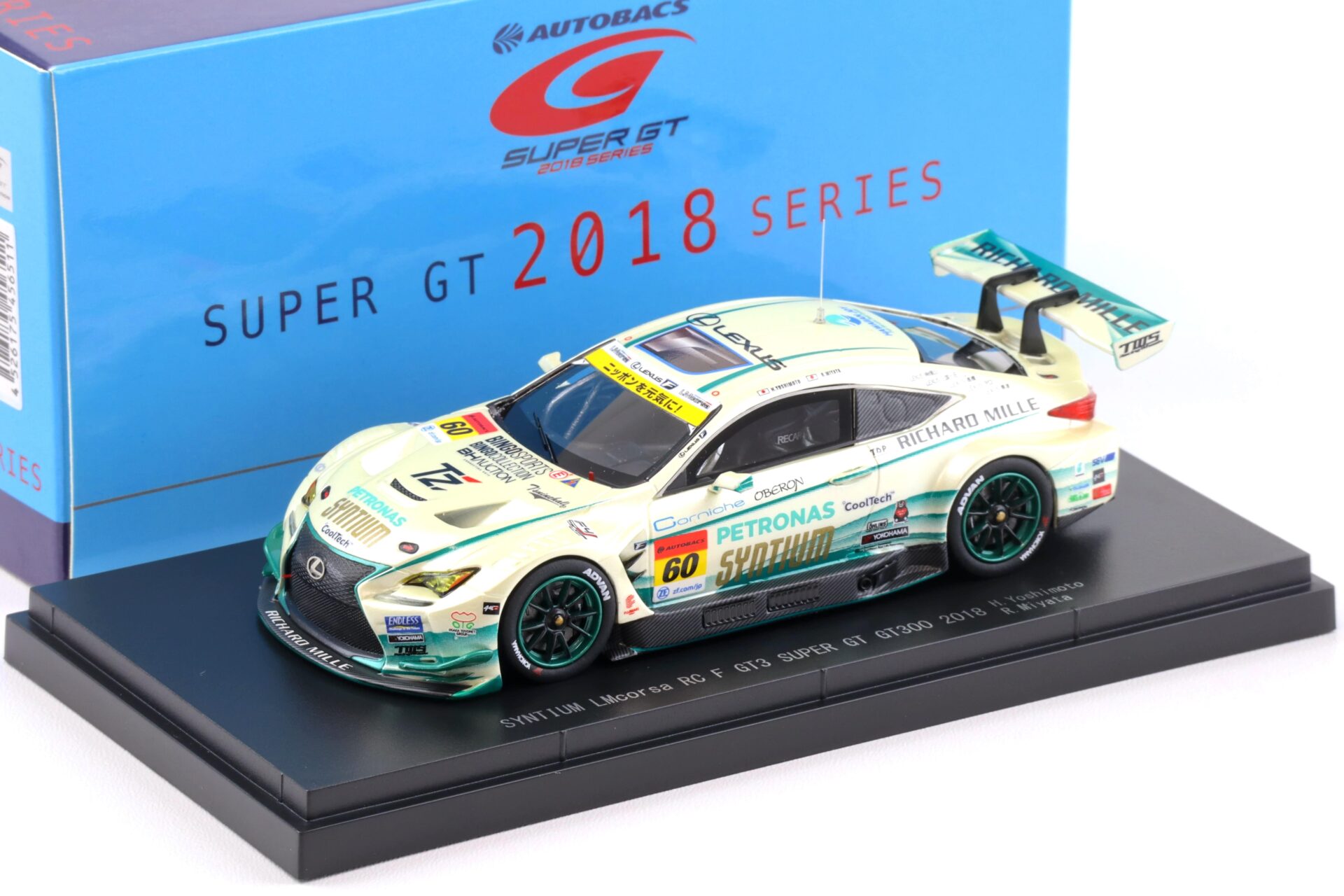 1:43 Ebbro Lexus RC F GT3 Super GT300 #60 SYNTIUM LMcorsa RC F 2018 Yoshimoto/ Miyata