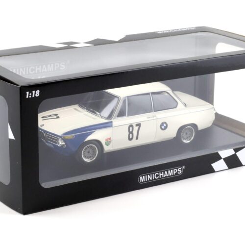 1:18 Minichamps BMW 2002 tiK Hubert Hahne GP Grand Prix Brno 1969 #87 white