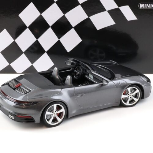 1:18 Minichamps Porsche 911 (992) Carrera 4S Cabriolet 2019 grey metallic