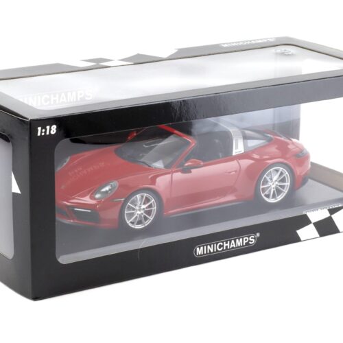 1:18 Minichamps Porsche 911 (992) Targa 4 GTS red 2021 - Image 4