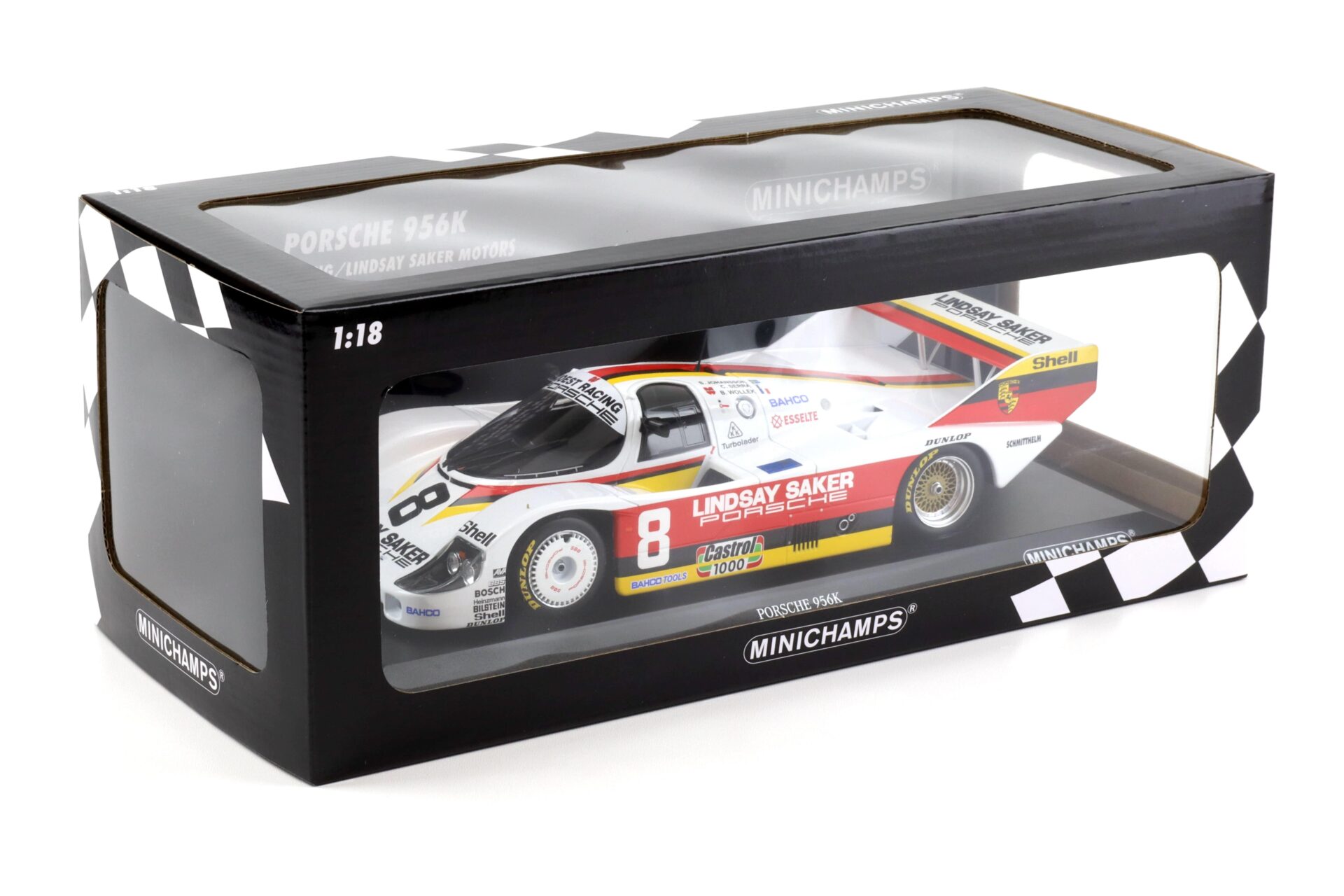 1:18 Minichamps Porsche 956K Joest Racing 1000km Kyalami 1983 Wollek #8