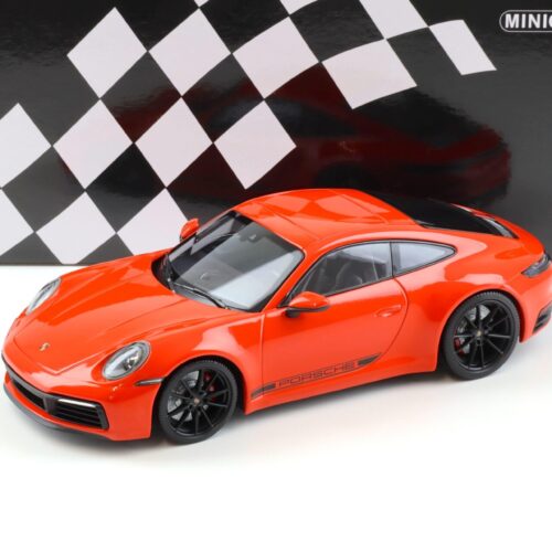 1:18 Minichamps Porsche 911 (992) Carrera 4S Coupe 2019 orange/ black
