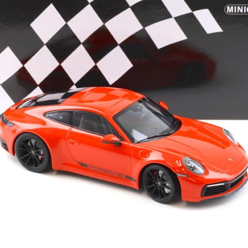 1:18 Minichamps Porsche 911 (992) Carrera 4S Coupe 2019 orange/ black