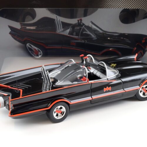 1:18 Hot Wheels BATMAN 1966 Classic TV Series Batmobile black W1171