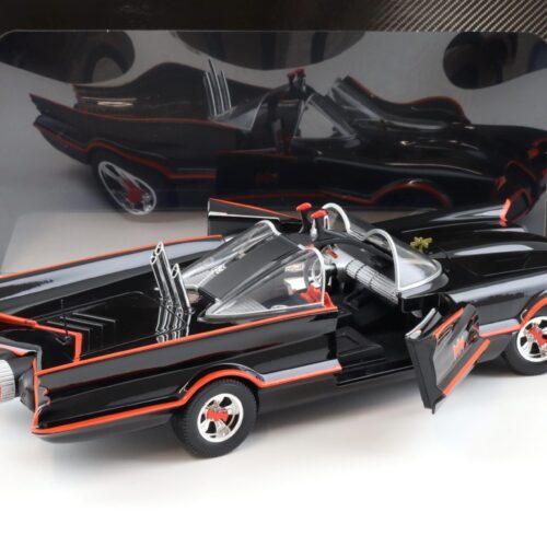 1:18 Hot Wheels BATMAN 1966 Classic TV Series Batmobile black W1171