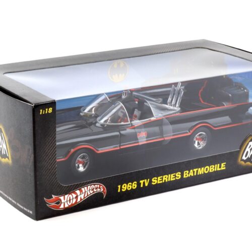 1:18 Hot Wheels BATMAN 1966 Classic TV Series Batmobile black W1171
