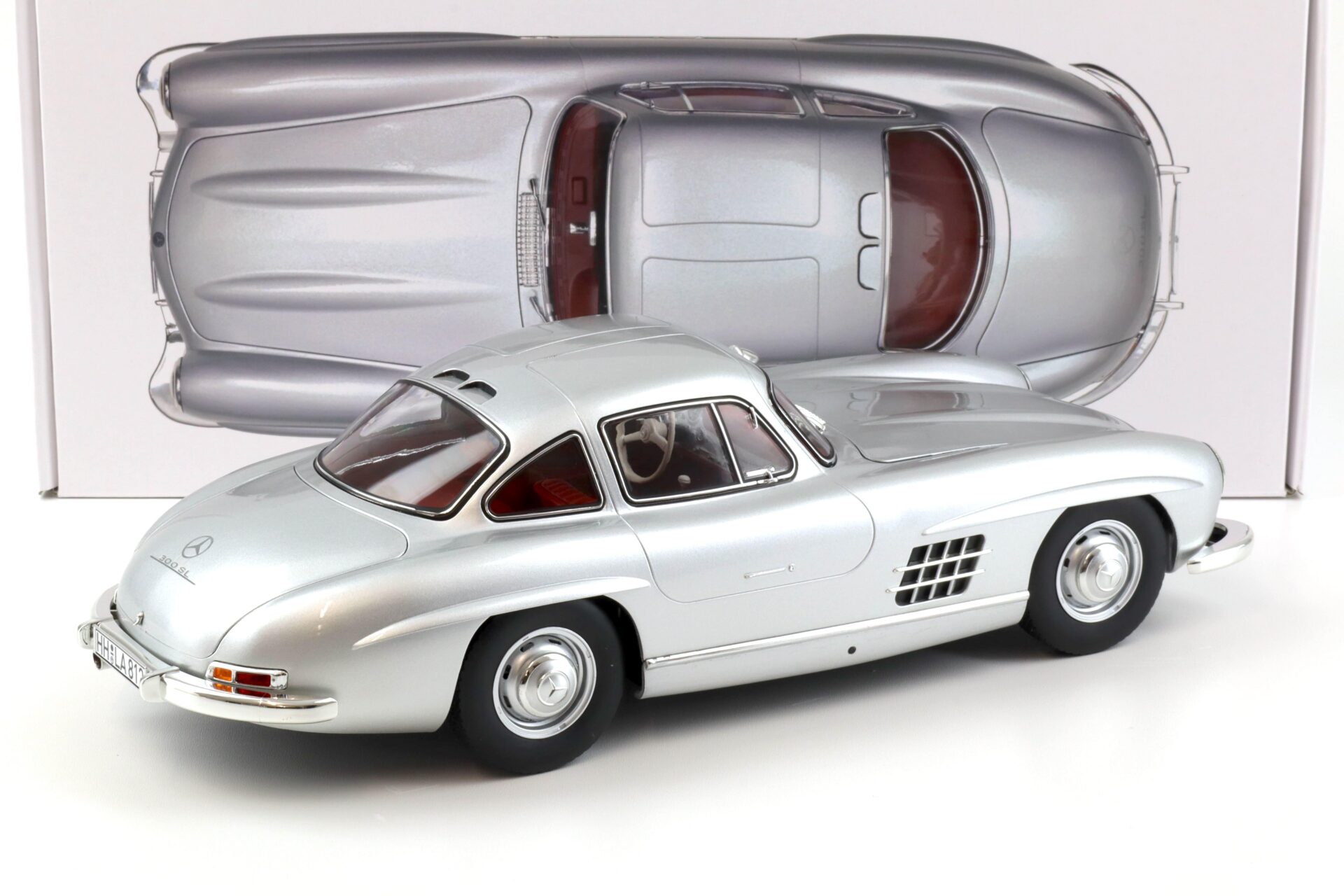 1:12 Norev Mercedes 300SL Gullwing 1954 silver metallic
